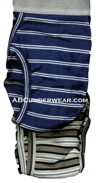 2 Pack 100% Cotton Fly Front Briefs for Men