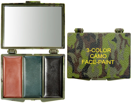 3 Color Woodland Camouflage Face Paint