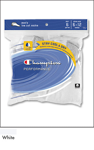 6 Pack Champion Low cut Socks