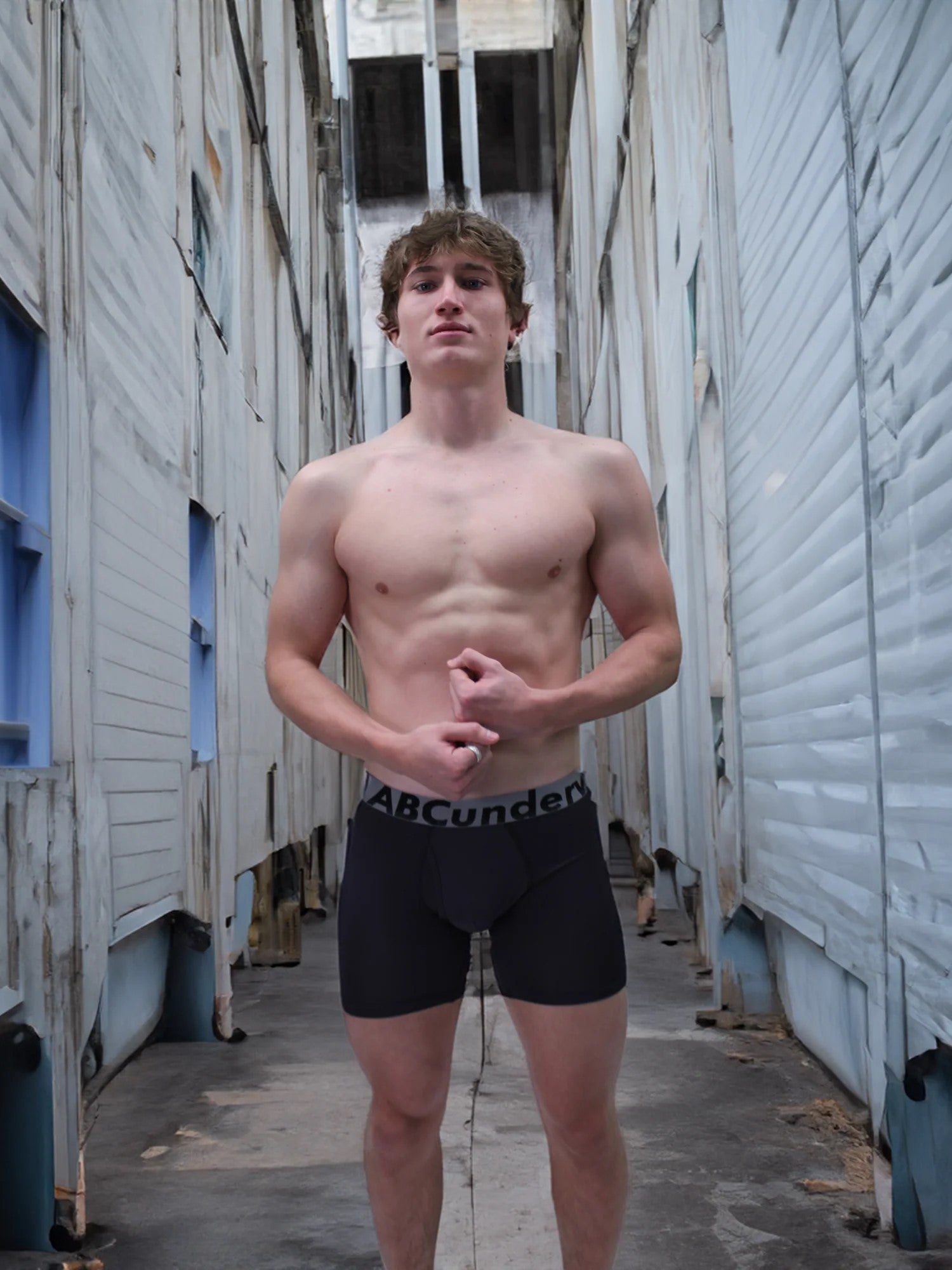 ABC Underwear Sport Mesh Boxer Brief 2 Pack w/ Fly Front for Men