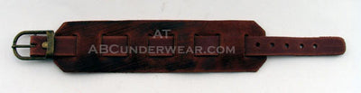 Adjustable Brown Leather Wrist Cuff