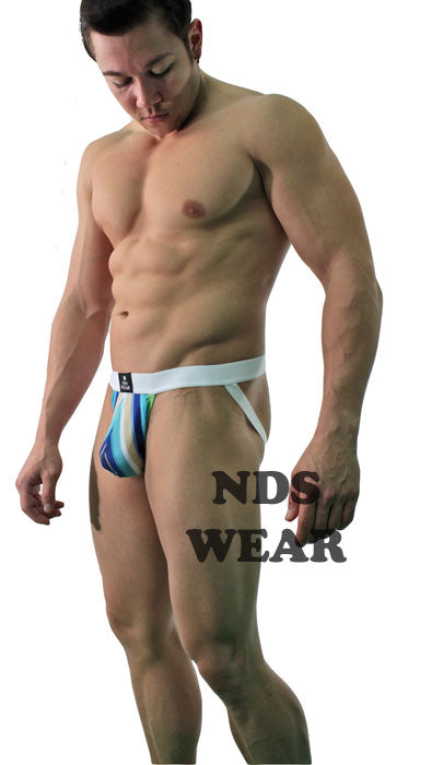 Apollo's Trendy Men's Striped Jockstrap-NDS Wear-ABC Underwear