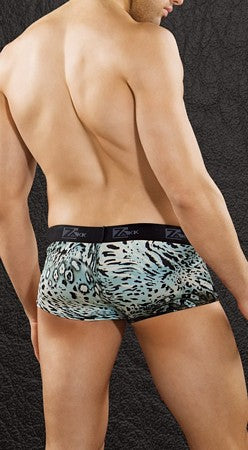 Aqua Leopard Print Boxer Brief