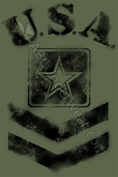 Army Logo Faux Stenciled Shirt-ABCUnderwear-ABC Underwear