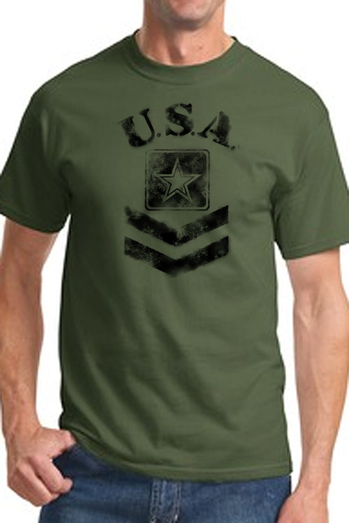 Army Logo Faux Stenciled Shirt