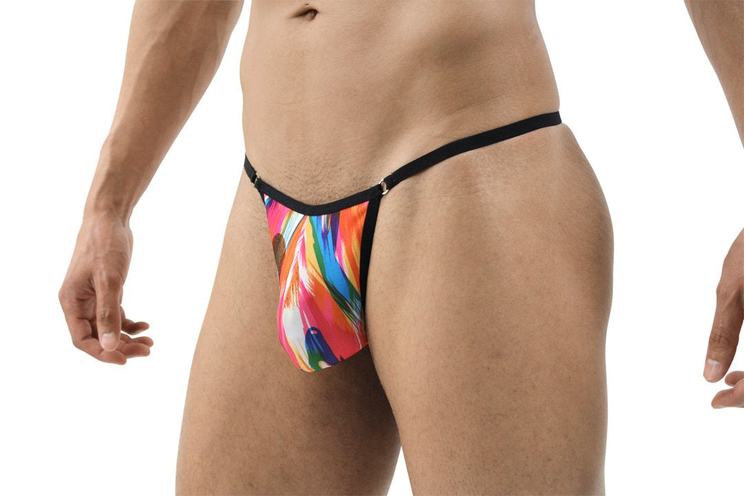 Artistic Brush Stroke Print G-string - Men's Thong