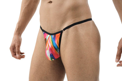 Artistic Brush Stroke Print G-string - Men's Thong