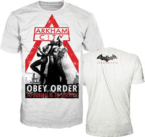 Batman Arkam City Obey Order Mens Tee