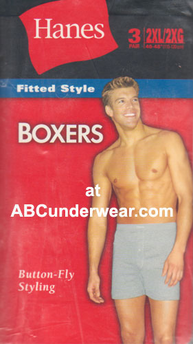 Big Men's Button Fly Boxers 2XL 3 Pack