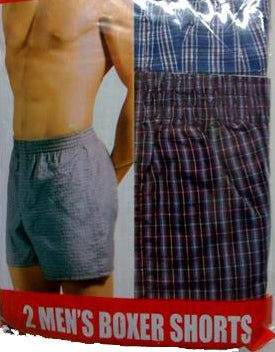 Big Men's Woven Plaid Boxer 2 Pack