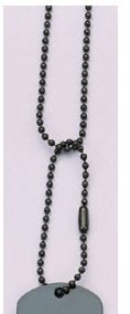 Black Dog Tag Chain - 24"