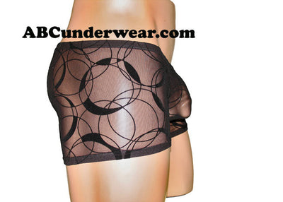 Black Eclipse Sheer Men's Boxer-Brief