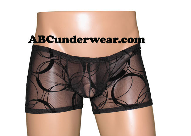 Black Eclipse Sheer Men's Boxer-Brief