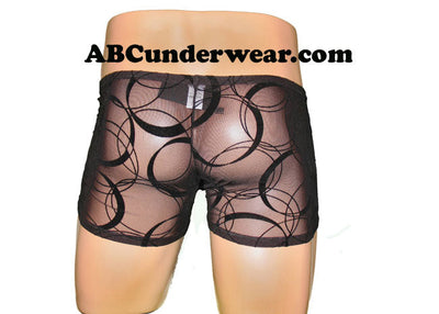 Black Eclipse Sheer Men's Boxer-Brief