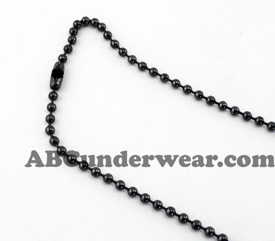Black Stainless Steel 18" Necklace