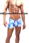 Blue Hibiscus Men's Swim Short-Male Power-ABC Underwear