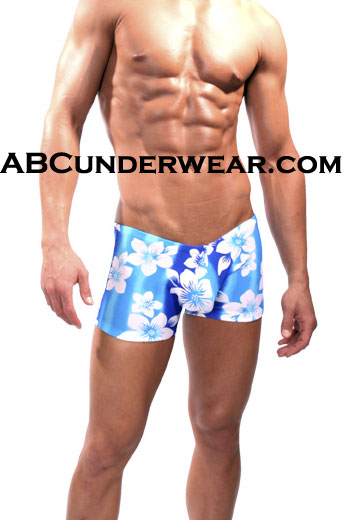 Blue Hibiscus Men's Swim Short