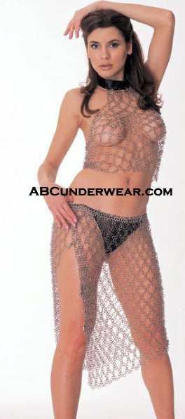 CHAIN MAIL LONG SKIRT-ABCunderwear.com-ABC Underwear