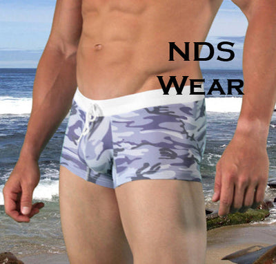 Cain's Sexy Grey Camo Swim Short