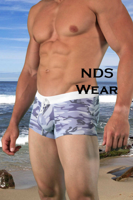 Cain's Sexy Grey Camo Swim Short