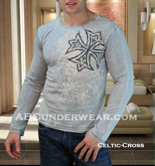 Celtic Designer Shirt Mens Long Sleeve
