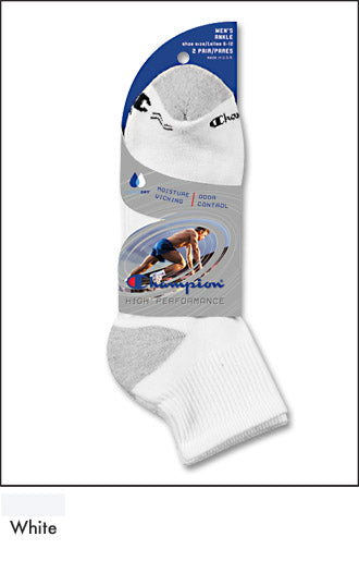 Champion Men's High Performance Ankle 2pk