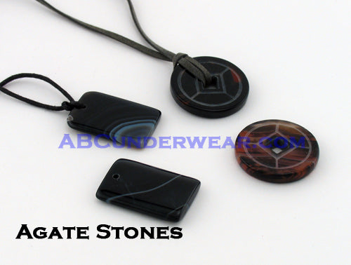 Chinese Stone Coin Necklace