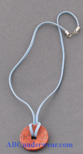 Chinese Stone Coin Necklace