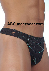 Clearance Sale: Gregg Picasso Black Tanga - Limited Stock Available