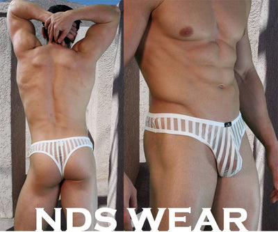 Clearance Sale: Leo Sheer Stripe Men's Thong - Limited Stock