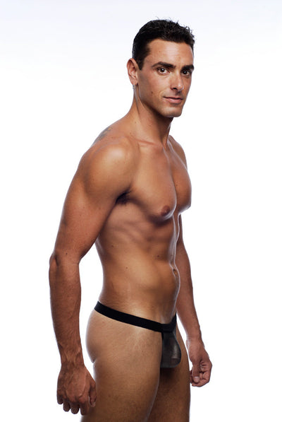Clearance Sale: Metallic Mesh Thong - Size Large