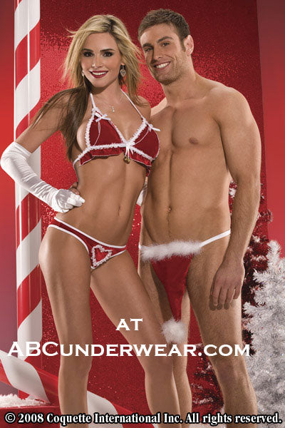 Coquette Bikini Top and Crotchless Panty Set