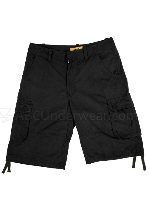 Cotton Cargo Shorts - Black