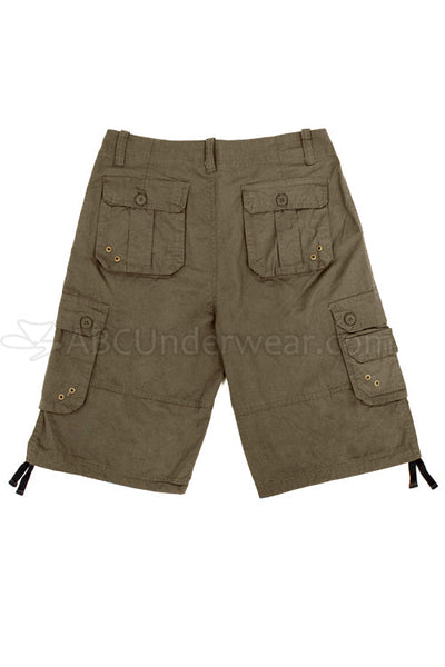 Cotton Cargo Shorts - Gray-abcunderwear-ABC Underwear