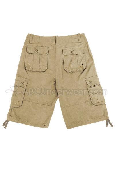 Cotton Cargo Shorts - Khaki