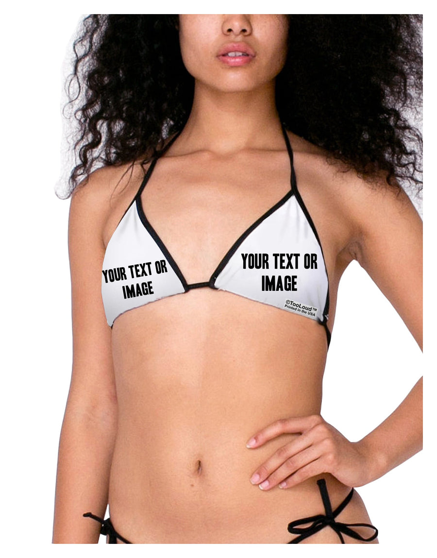 Custom Personalized Image or Text Women's Bikini Swimsuit Top