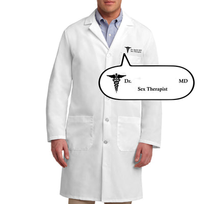 Custom Personalized Sex Therapist Doctor Coat Costume - Dr. ____ MD Sex Therapist-Davson Sales-ABC Underwear