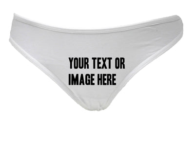 Customizable Women's Thong Undergarments with Personalized Image or Text-ABCunderwear.com-ABC Underwear