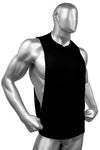 Cutout Muscle Shirt Tank - Black-Port and Company-ABC Underwear