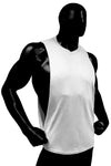 Cutout Muscle Shirt Tank - White-Port and Company-ABC Underwear