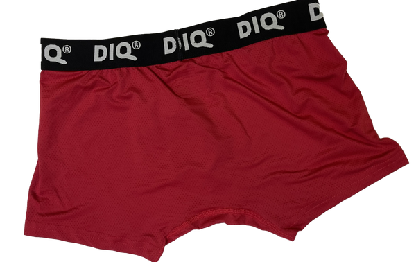 NDS Wear Sport Mesh Boxer Brief Underwear for Men 2 Pack Black/Red