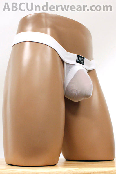DIQ Wear Mens Mesh C-ring Sock Underwear White Clearance