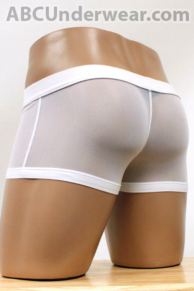 DIQ Wear Mens Mesh C-ring Trunk Underwear White Clearance