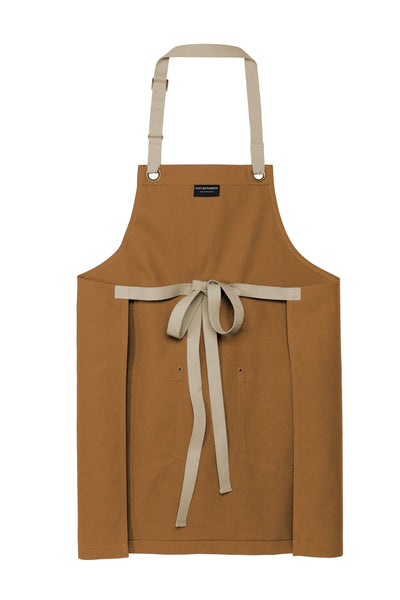 Dad's House Rules BBQ Apron Canvas Full-Length Two-Pocket Apron for Dads