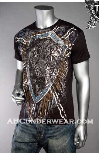 Designer Stone Print Lion & Shield