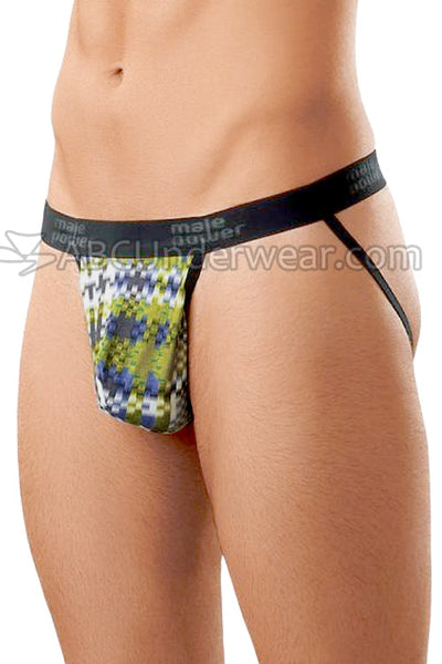 Digital Plaid String Microfiber Jockstrap Underwear-Male Power-ABC Underwear
