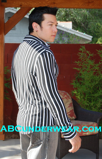 ELEE Black and Grey striped long sleeve shirt -Clearance