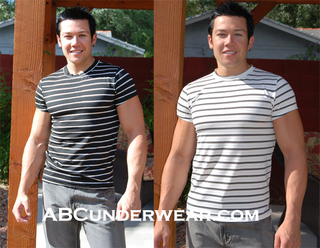 ELEE Stripe T Shirt with Holes