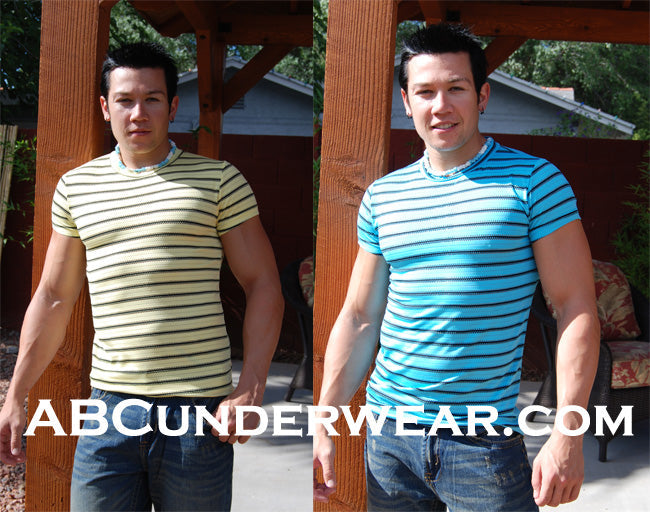 ELEE Stripe T Shirt with Holes