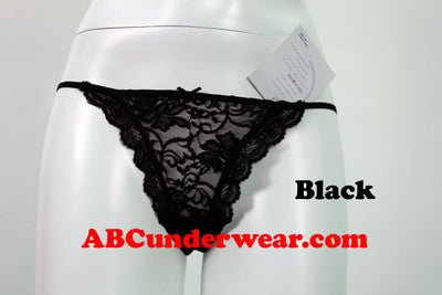 Elegant Floral Lace Thong for Women